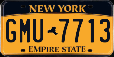 NY license plate GMU7713