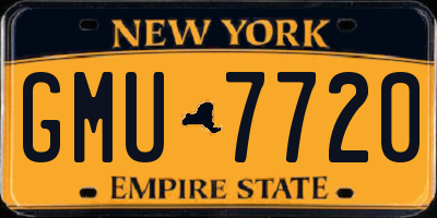 NY license plate GMU7720