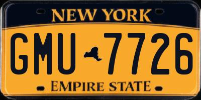 NY license plate GMU7726