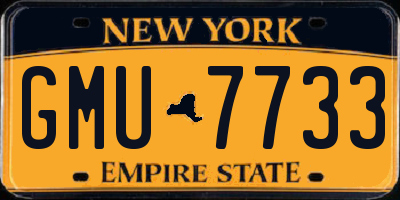NY license plate GMU7733