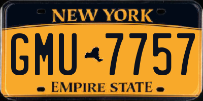NY license plate GMU7757