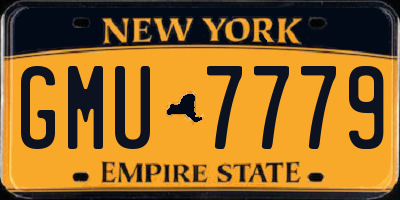 NY license plate GMU7779