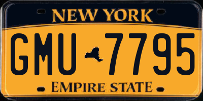 NY license plate GMU7795