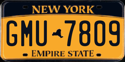 NY license plate GMU7809