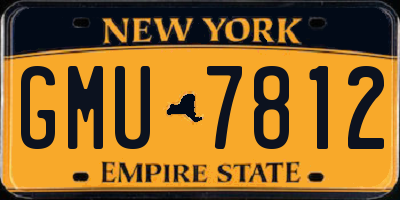 NY license plate GMU7812