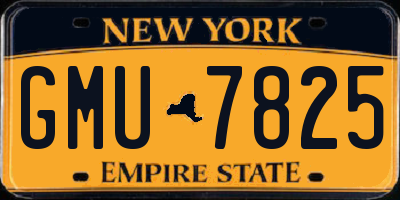 NY license plate GMU7825