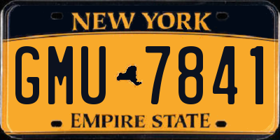 NY license plate GMU7841