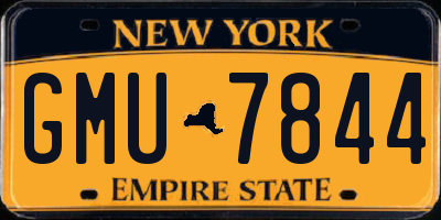 NY license plate GMU7844