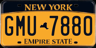 NY license plate GMU7880