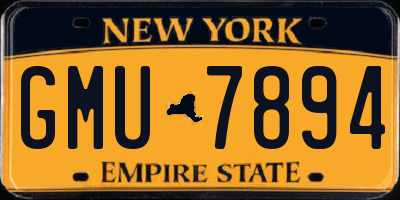 NY license plate GMU7894