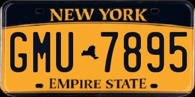 NY license plate GMU7895