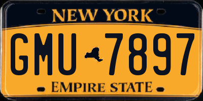 NY license plate GMU7897