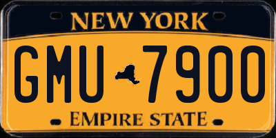 NY license plate GMU7900