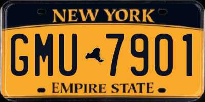NY license plate GMU7901