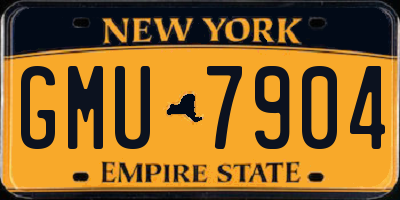 NY license plate GMU7904