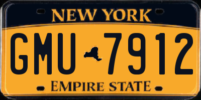 NY license plate GMU7912