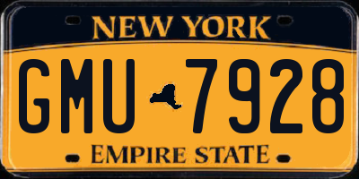 NY license plate GMU7928