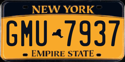 NY license plate GMU7937