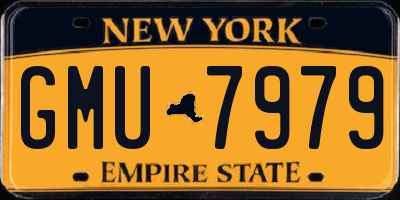 NY license plate GMU7979