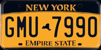 NY license plate GMU7990