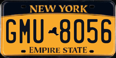 NY license plate GMU8056
