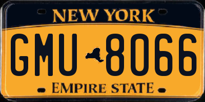 NY license plate GMU8066