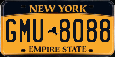 NY license plate GMU8088
