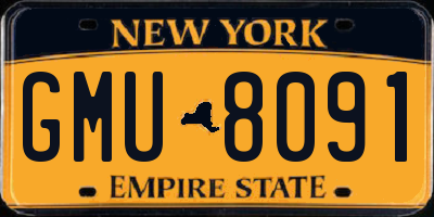 NY license plate GMU8091