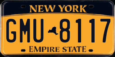 NY license plate GMU8117