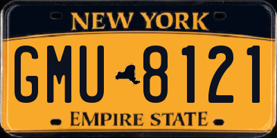 NY license plate GMU8121