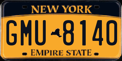 NY license plate GMU8140