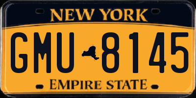 NY license plate GMU8145