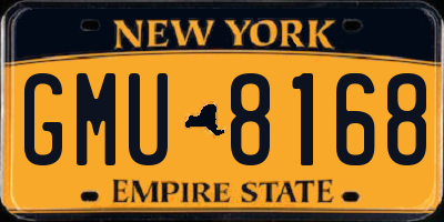NY license plate GMU8168