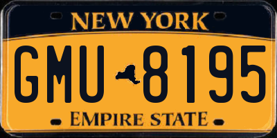 NY license plate GMU8195
