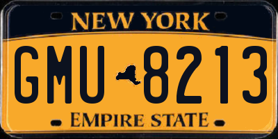 NY license plate GMU8213