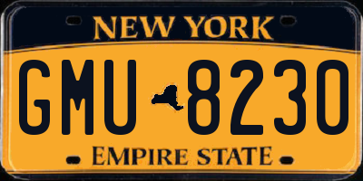 NY license plate GMU8230