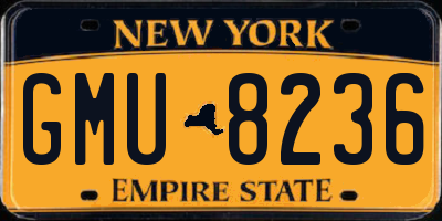 NY license plate GMU8236