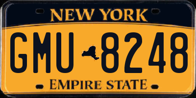 NY license plate GMU8248