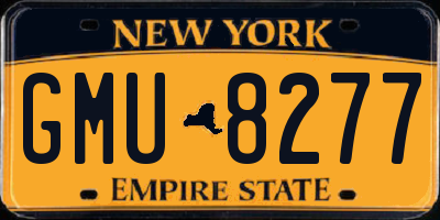 NY license plate GMU8277
