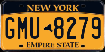 NY license plate GMU8279