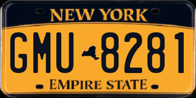 NY license plate GMU8281