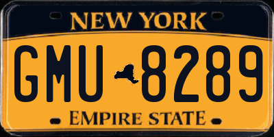 NY license plate GMU8289