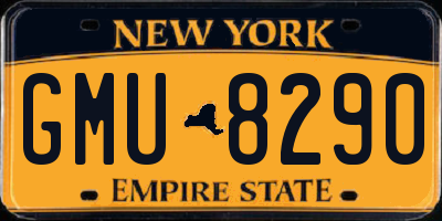 NY license plate GMU8290