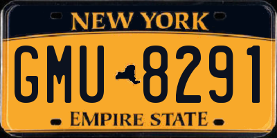 NY license plate GMU8291