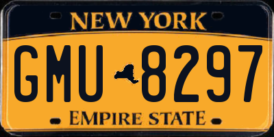 NY license plate GMU8297