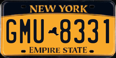 NY license plate GMU8331