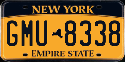 NY license plate GMU8338