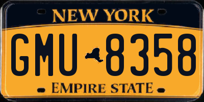 NY license plate GMU8358