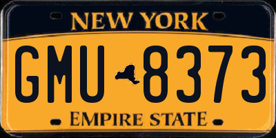 NY license plate GMU8373