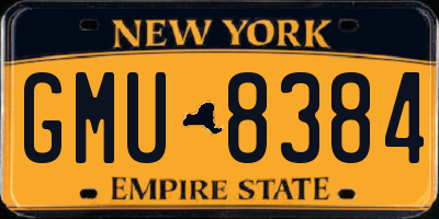 NY license plate GMU8384